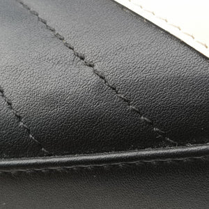 Secondhand Gucci Queen Margaret Bamboo Black×white Leather 476531 shoulderbag | stylenewstar
