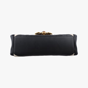 Secondhand Gucci Queen Margaret Bamboo Black×white Leather 476531 shoulderbag | stylenewstar