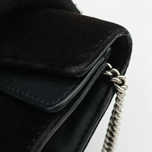 Pre-owned Gucci Dionysus Black velour 476432 shoulderbag | stylenewstar