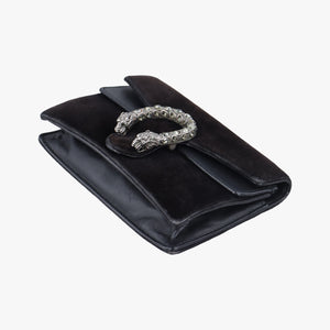 Pre-owned Gucci Dionysus Black velour 476432 shoulderbag | stylenewstar