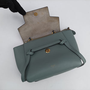Pre-owned Celine Belt Nano Blue Leather shoulderbag | stylenewstar