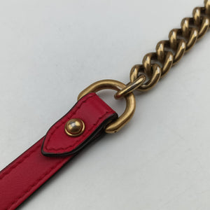 Pre-owned Gucci GG Marmont Red Leather 446744 shoulderbag | stylenewstar