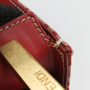 Pre-owned Fendi Zucchino Red canvas handbag | stylenewstar