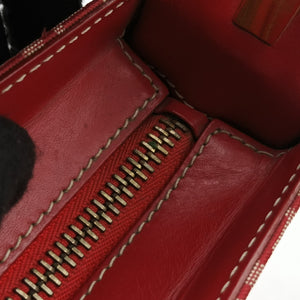 Pre-owned Fendi Zucchino Red canvas handbag | stylenewstar