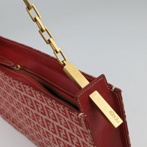 Pre-owned Fendi Zucchino Red canvas handbag | stylenewstar