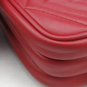 Secondhand Gucci GG Marmont Red Leather 546581 shoulderbag | stylenewstar