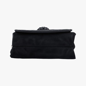Pre-owned VERSACE medusa Black Suede shoulderbag | stylenewstar