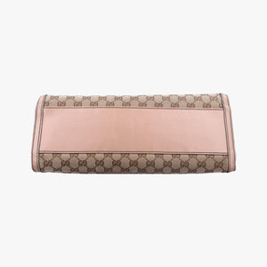 Pre-owned Gucci Emily Brown×Pink canvas×leather 295403 shoulderbag | stylenewstar