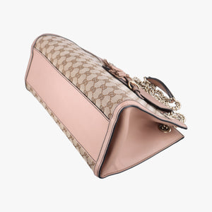 Pre-owned Gucci Emily Brown×Pink canvas×leather 295403 shoulderbag | stylenewstar