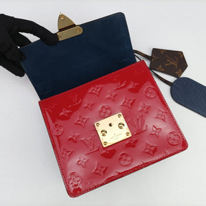 Pre-owned Louis Vuitton Spring street PM Scarlet Red Vernis×Epir×Monogram Canvas M90505 shoulderbag | stylenewstar