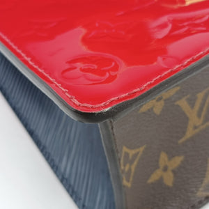 Pre-owned Louis Vuitton Spring street PM Scarlet Red Vernis×Epir×Monogram Canvas M90505 shoulderbag | stylenewstar