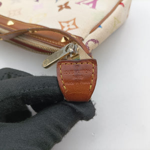 Secondhand Louis Vuitton Pochette Accessoires white Monogram Multicolor M92649 handbag | stylenewstar