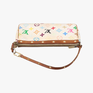 Secondhand Louis Vuitton Pochette Accessoires white Monogram Multicolor M92649 handbag | stylenewstar