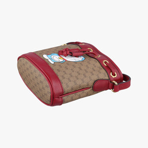 Secondhand Gucci Doraemon collaboration Beige×Bordeaux PVC coated canvas×leather 647801 shoulderbag | stylenewstar