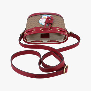 Secondhand Gucci Doraemon collaboration Beige×Bordeaux PVC coated canvas×leather 647801 shoulderbag | stylenewstar