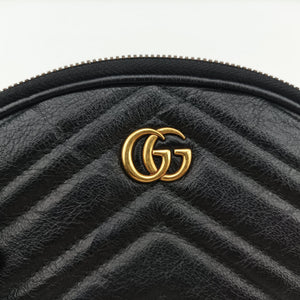 Secondhand Gucci GG Marmont Black Leather 524597 clutchbag | stylenewstar