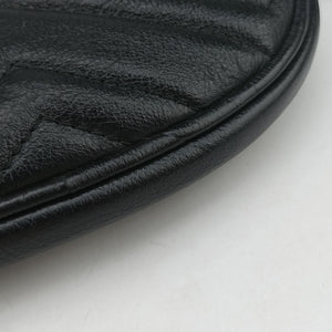 Secondhand Gucci GG Marmont Black Leather 524597 clutchbag | stylenewstar