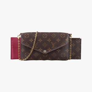 Pre-owned Louis Vuitton Pochette Felicie Brown Monogram Canvas M61276 shoulderbag | stylenewstar