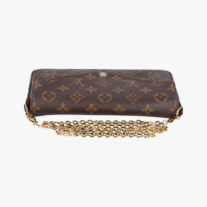 Pre-owned Louis Vuitton Pochette Felicie Brown Monogram Canvas M61276 shoulderbag | stylenewstar