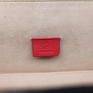 Vintage Gucci GG Apple Padlock Bamboo beige×red×multi PVC coated canvas×Leather 603221 shoulderbag | stylenewstar