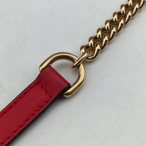 Vintage Gucci GG Apple Padlock Bamboo beige×red×multi PVC coated canvas×Leather 603221 shoulderbag | stylenewstar