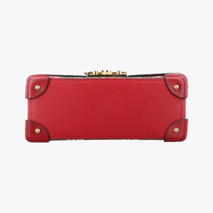 Vintage Gucci GG Apple Padlock Bamboo beige×red×multi PVC coated canvas×Leather 603221 shoulderbag | stylenewstar