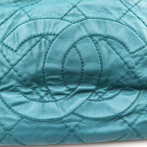 Vintage Chanel CC Soft Hobo Matelasse Blue Leather handbag | stylenewstar
