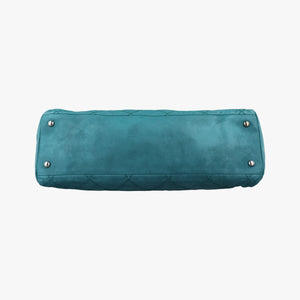 Vintage Chanel CC Soft Hobo Matelasse Blue Leather handbag | stylenewstar