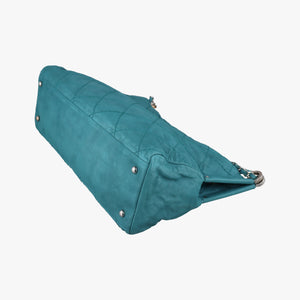 Vintage Chanel CC Soft Hobo Matelasse Blue Leather handbag | stylenewstar