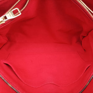 Pre-owned Louis Vuitton Pallas Chain Brown x Cerise Monogram canvas x leather M41201 shoulderbag | stylenewstar