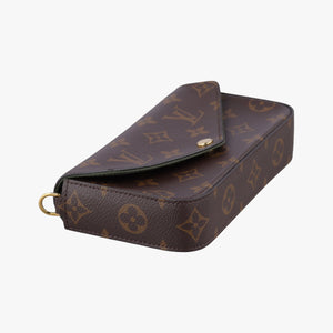 Pre-owned Louis Vuitton Multi Pochette Felicie Brown×KHAKI Monogram Canvas M80091 shoulderbag | stylenewstar