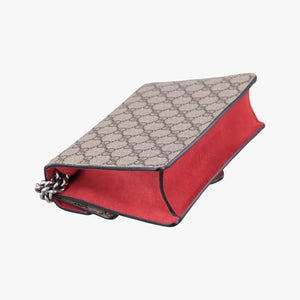 Pre-owned Gucci Dionysus beige×red PVC coated canvas × suede 421970 shoulderbag | stylenewstar