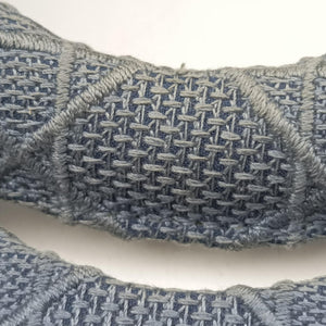 Pre-owned Christian Dior Lady Dior D-lite Blue Jacquard shoulderbag | stylenewstar