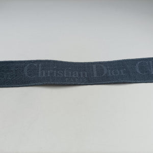 Pre-owned Christian Dior Lady Dior D-lite Blue Jacquard shoulderbag | stylenewstar