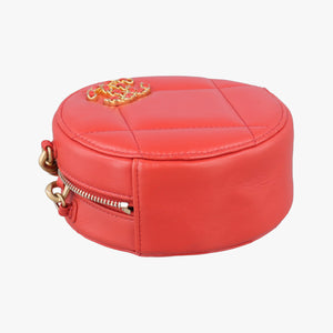 Pre-owned Chanel CHANEL 19 Round Red lambskin AP0945 shoulderbag | stylenewstar