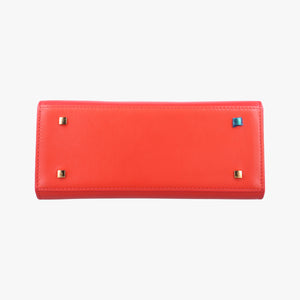 Vintage Delvaux Tempete Orange leather shoulderbag | stylenewstar