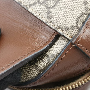 Vintage Gucci Horsebit 1955 beige×brown PVC coated canvas ×Leather 645454 shoulderbag | stylenewstar