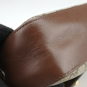 Vintage Gucci Horsebit 1955 beige×brown PVC coated canvas ×Leather 645454 shoulderbag | stylenewstar