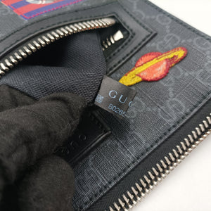 Pre-owned Gucci GG Supreme Courrier Messenger Black×Multicolour PVC coated canvas×Leather 547751 shoulderbag | stylenewstar