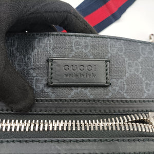 Pre-owned Gucci GG Supreme Courrier Messenger Black×Multicolour PVC coated canvas×Leather 547751 shoulderbag | stylenewstar