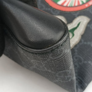 Pre-owned Gucci GG Supreme Courrier Messenger Black×Multicolour PVC coated canvas×Leather 547751 shoulderbag | stylenewstar