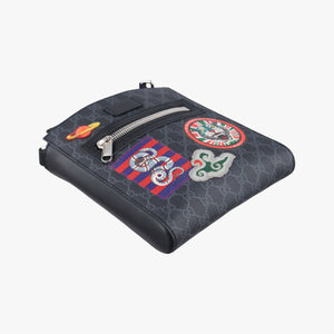 Pre-owned Gucci GG Supreme Courrier Messenger Black×Multicolour PVC coated canvas×Leather 547751 shoulderbag | stylenewstar