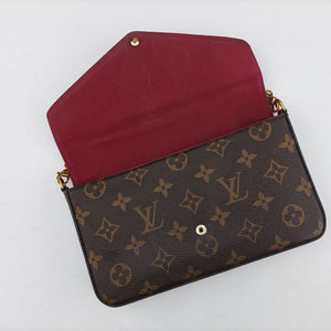 Pre-owned Louis Vuitton Pochette Felicie Brown Monogram canvas M61276 shoulderbag | stylenewstar
