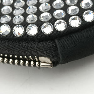 Secondhand Prada crystal-embellished round Black Rhinestone 1NR003 shoulderbag | stylenewstar