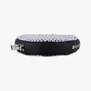 Secondhand Prada crystal-embellished round Black Rhinestone 1NR003 shoulderbag | stylenewstar