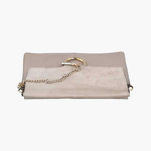 Pre-owned Chloe FAYE Grey Suede × leather shoulderbag | stylenewstar