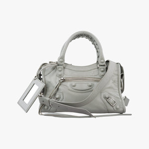 Vintage Balenciaga Classic City Mini Grey lambskin shoulderbag | stylenewstar