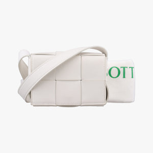 Pre-owned Bottega Veneta Candy Cassette White Lambskin shoulderbag | stylenewstar