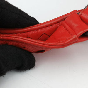 Pre-owned Bottega Veneta CAMPANA Intrecciato Red lambskin shoulderbag | stylenewstar