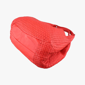 Pre-owned Bottega Veneta CAMPANA Intrecciato Red lambskin shoulderbag | stylenewstar